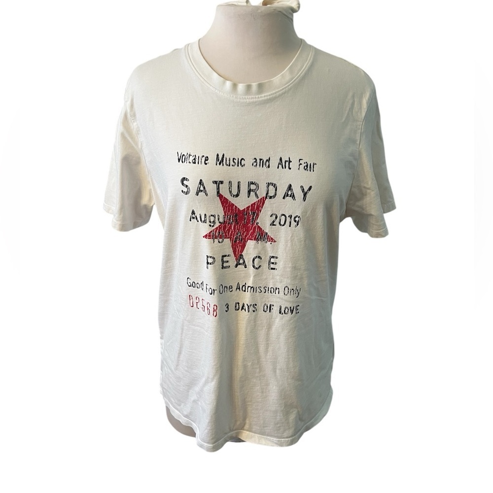 Zadig & Voltaire Ted Saturday Music and Art Graphic T-Shirt - Medium